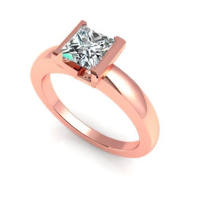0.35-1.50 CT Princess Cut Diamonds - Solitaire Ring - Primestyle.com
