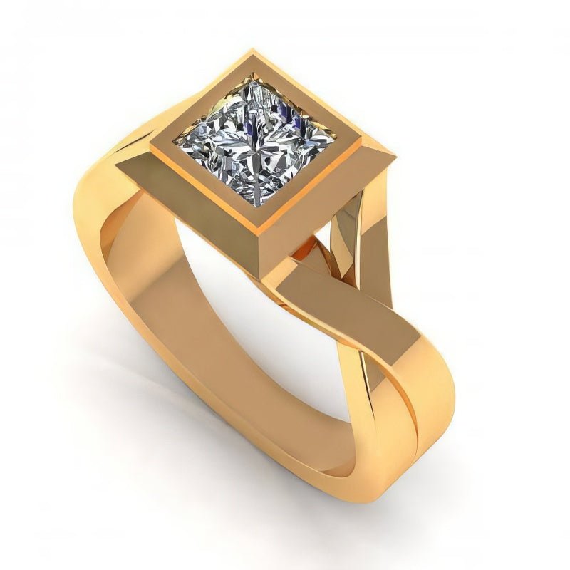 0.35-1.50 CT Princess Cut Diamonds - Solitaire Ring - Primestyle.com