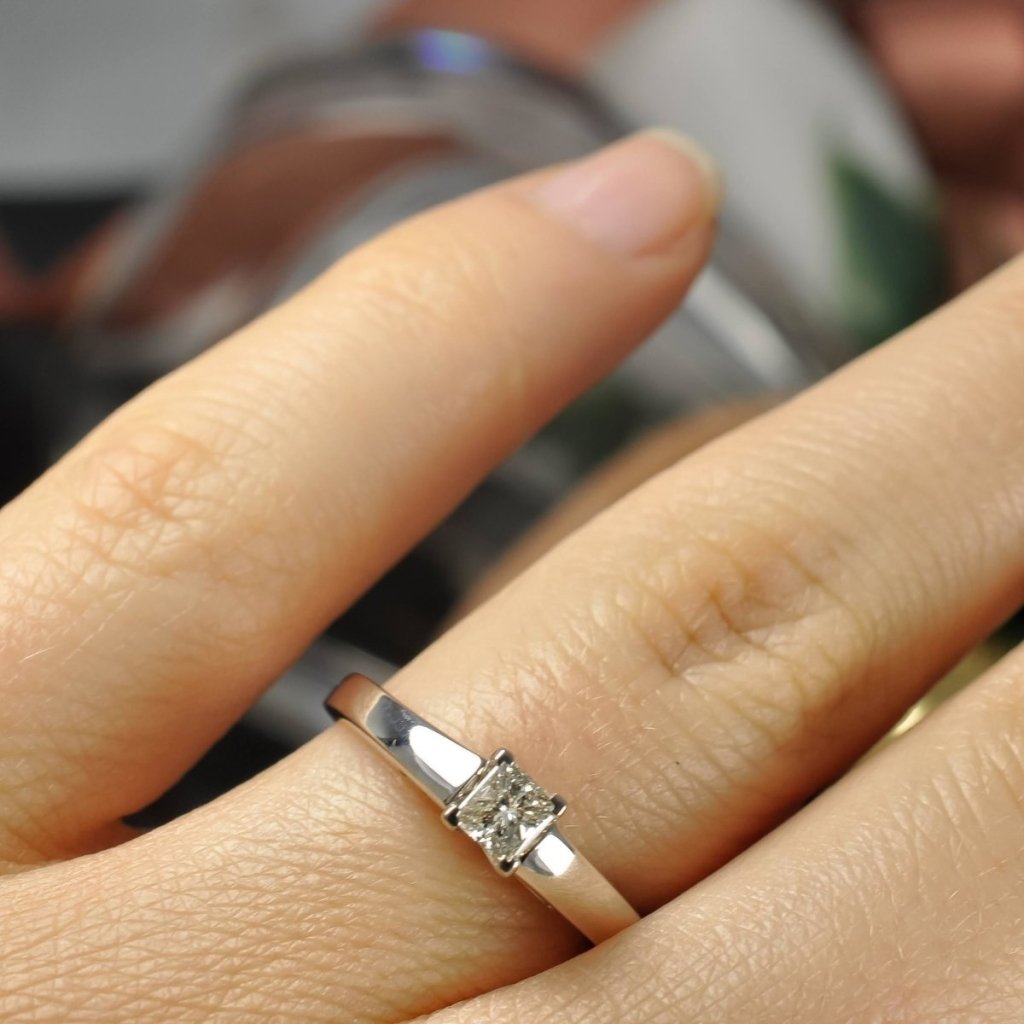 0.35 - 1.50 CT Princess Cut Natural Diamonds - Solitaire Rings - Primestyle.com