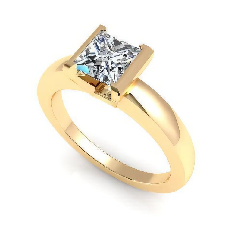 0.35-1.50 CT Princess Cut Diamonds - Solitaire Ring - Primestyle.com