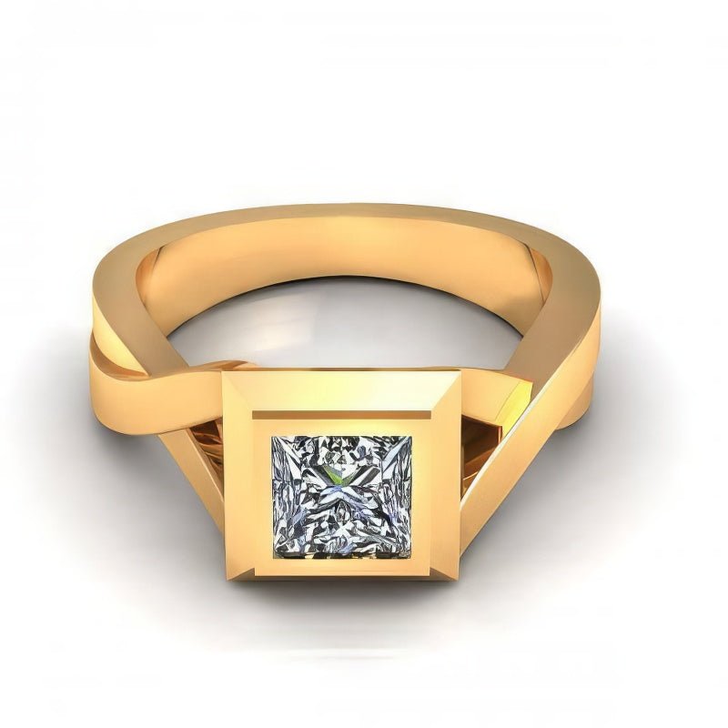 0.35-1.50 CT Princess Cut Diamonds - Solitaire Ring