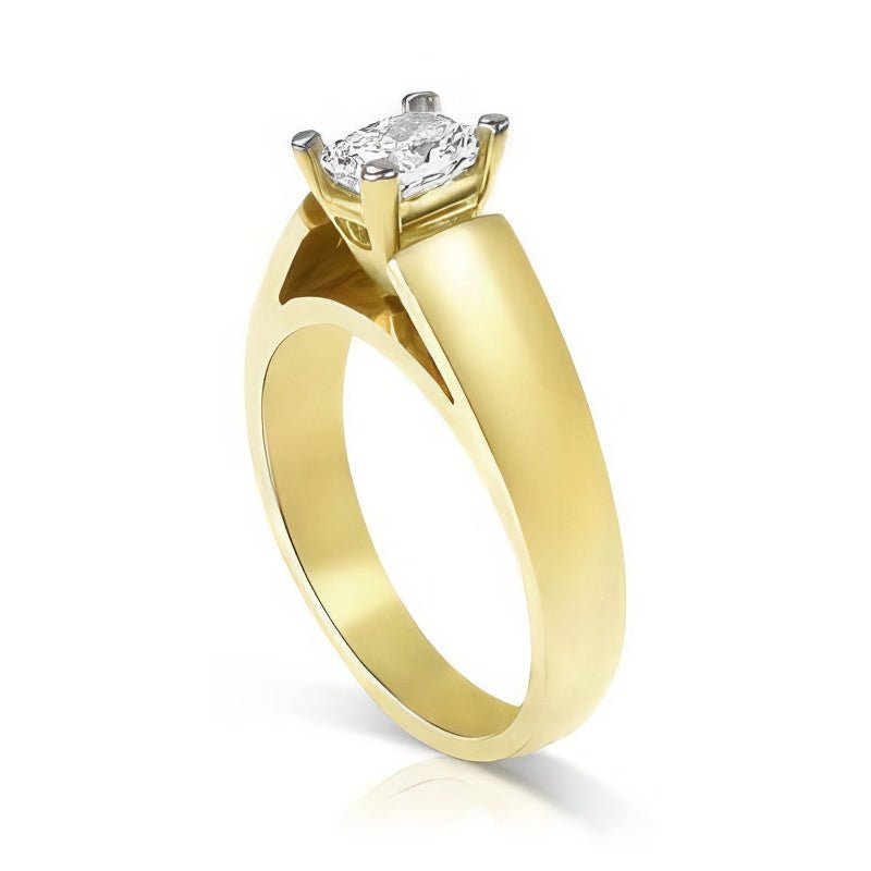 0.35-1.50 CT Radiant Cut Natural Diamonds - Solitaire Rings