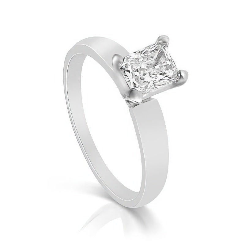 0.35-1.50 CT Radiant Cut Natural Diamonds - Solitaire Rings