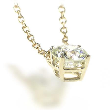 0.35-1.50 CT Round Cut Diamonds - Four Prongs Setting Solitaire Pendant