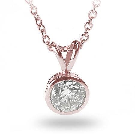 0.35-1.50 CT Round Cut Diamonds - Solitaire Pendant - Primestyle.com