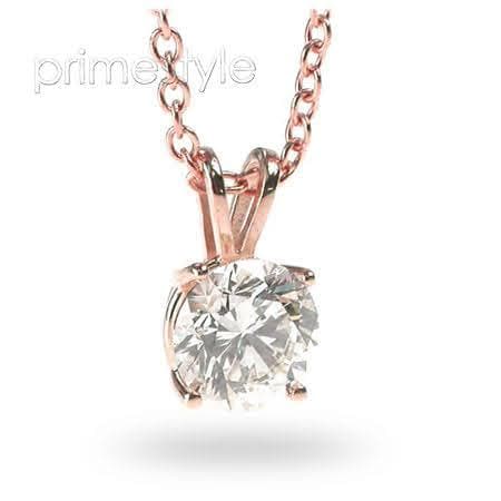 0.35-1.50 CT Round Cut Diamonds - Four Prongs Setting Solitaire Pendant