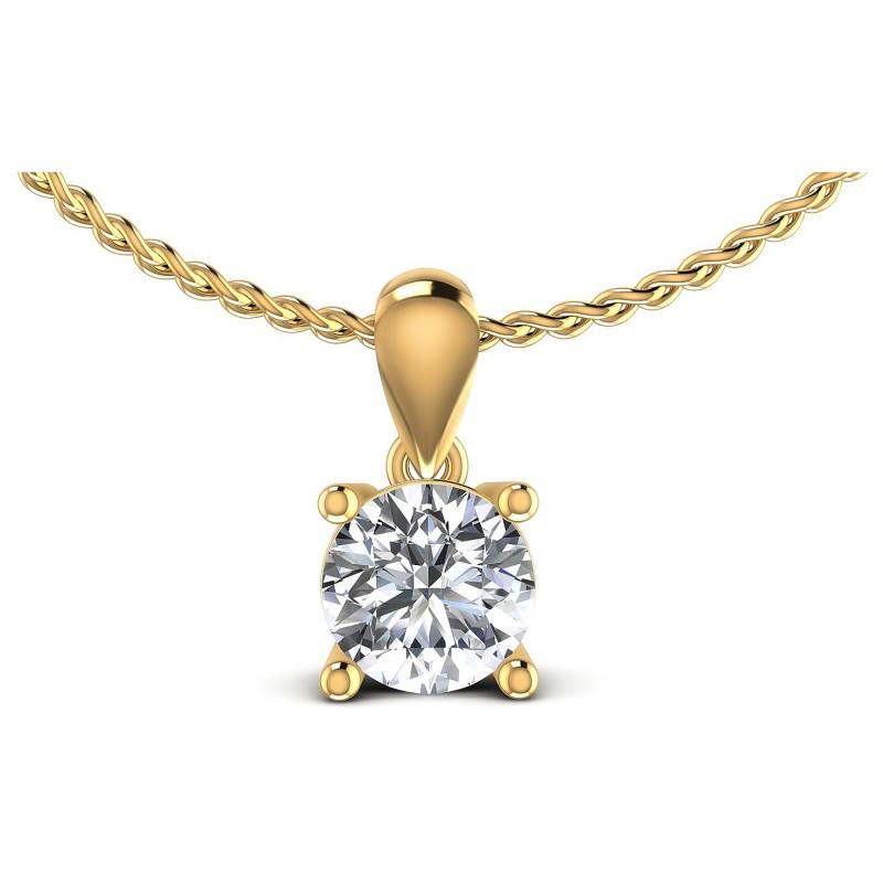 0.35-1.50 CT Round Cut Diamonds - Solitaire Pendant - Primestyle.com