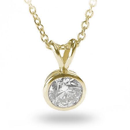 0.35-1.50 CT Round Cut Natural Diamonds - Solitaire Pendant