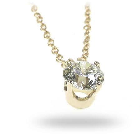 0.35-1.50 CT Round Cut Natural Diamonds - Solitaire Pendant