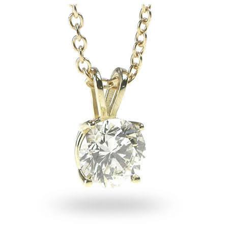 0.35-1.50 CT Round Cut Natural Diamonds - Solitaire Pendant