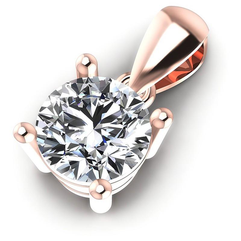 0.35-1.50 CT Round Cut Natural Diamonds - Solitaire Pendant