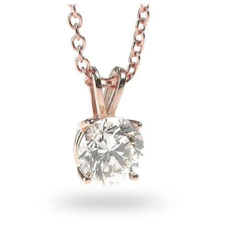 0.35-1.50 CT Round Cut Diamonds - Solitaire Pendant - Primestyle.com