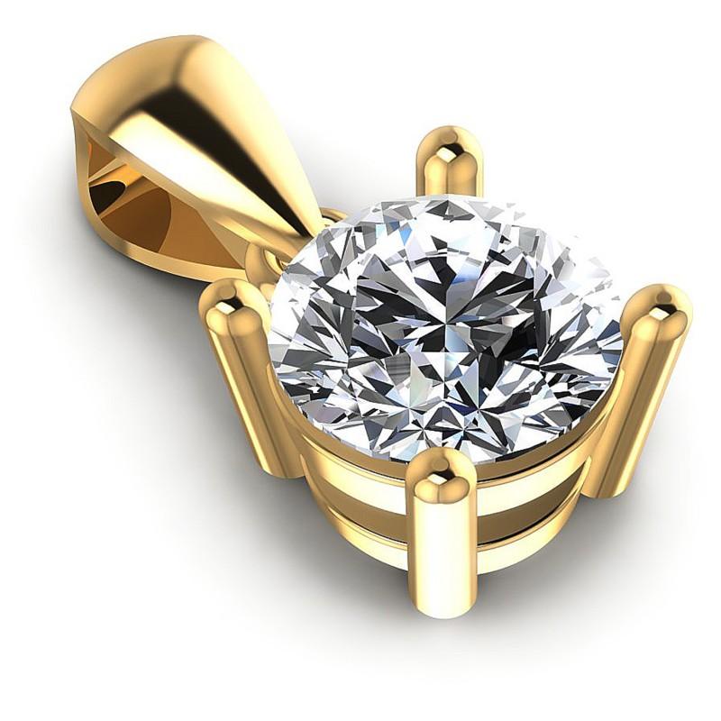 0.35-1.50 CT Round Cut Diamonds - Solitaire Pendant - Primestyle.com