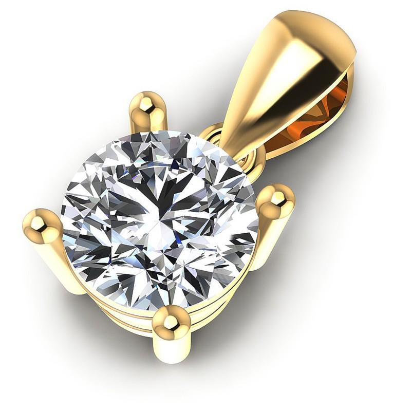 0.35-1.50 CT Round Cut Natural Diamonds - Solitaire Pendant