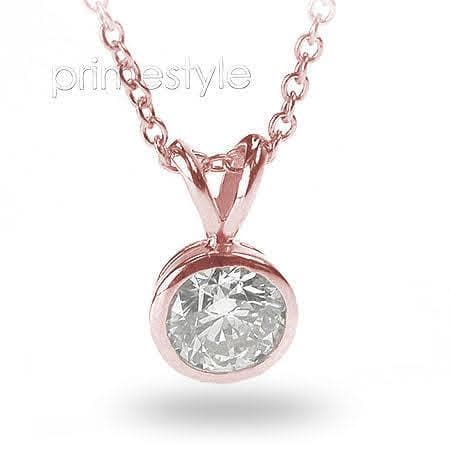 0.35 - 1.50 CT Round Cut Natural Diamonds - Solitaire Pendant - Primestyle.com