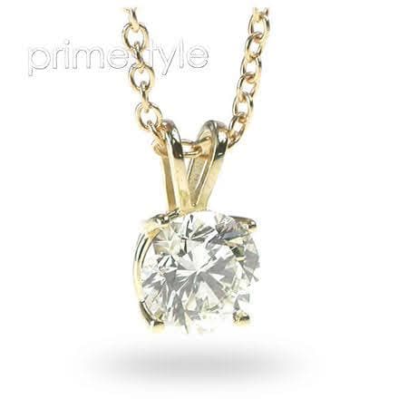 0.35-1.50 CT Round Cut Diamonds - Solitaire Pendant - Primestyle.com