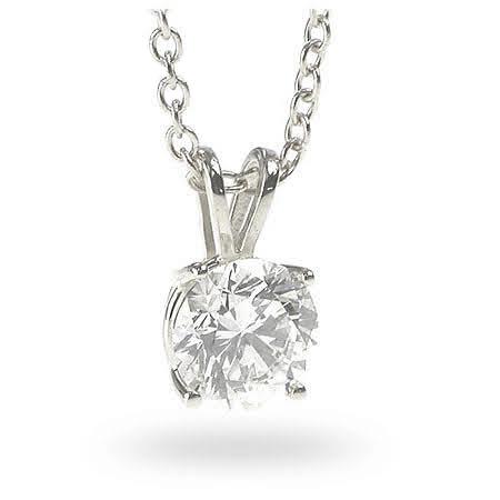 0.35-1.50 CT Round Cut Diamonds - Solitaire Pendant - Primestyle.com