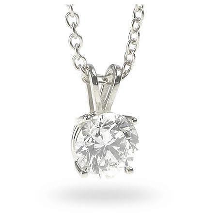 0.35-1.50 CT Round Cut Natural Diamonds - Solitaire Pendant