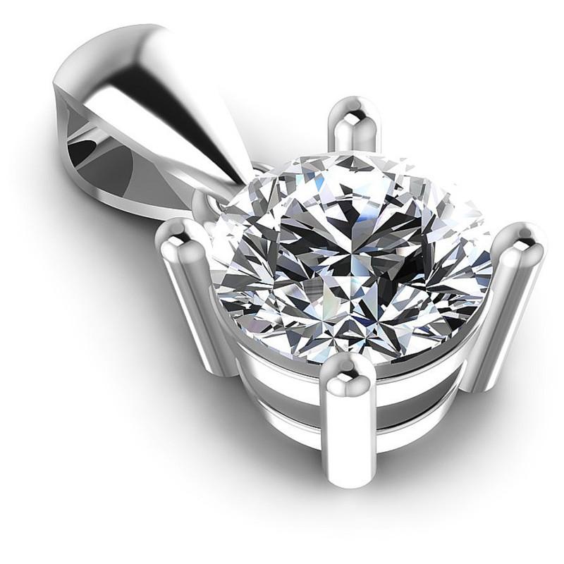 0.55 CT Round Cut Natural Diamonds - Solitaire Pendant