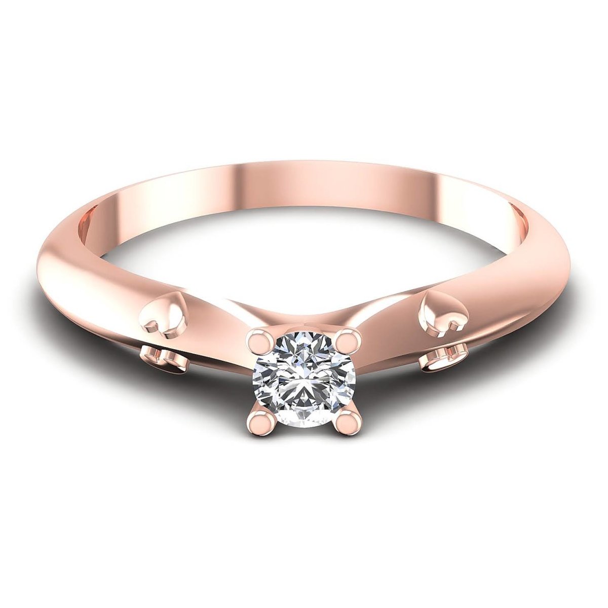 0.35-1.50 CT Round Cut Natural Diamonds - Solitaire Rings