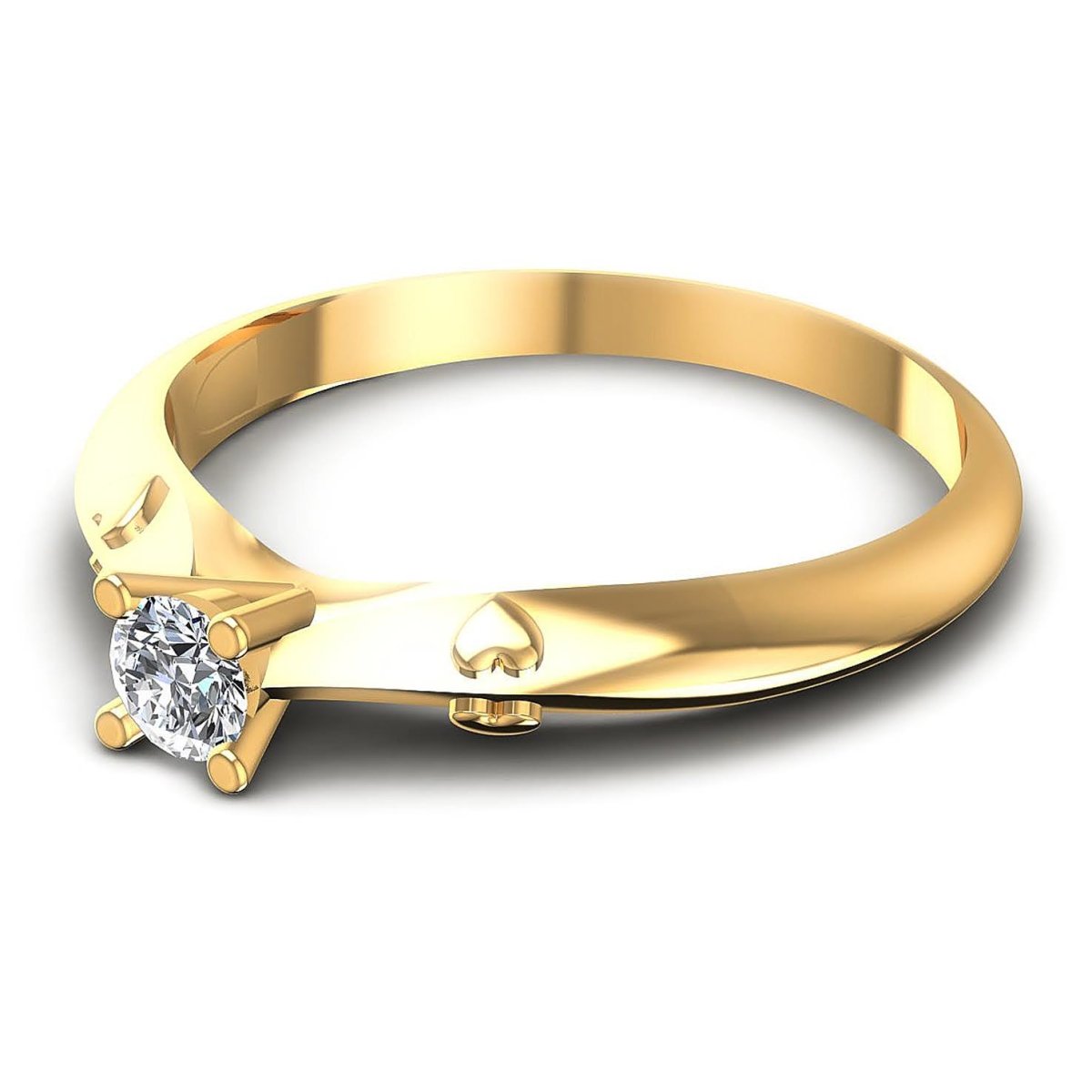 0.35-1.50 CT Round Cut Natural Diamonds - Solitaire Rings