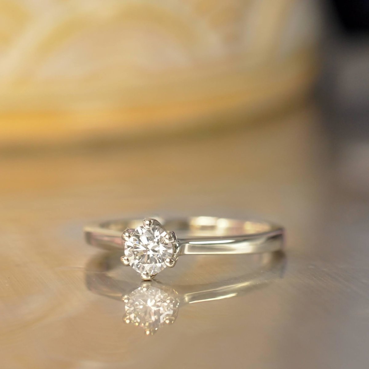 0.35-1.50 CT Round Cut Natural Diamonds - Solitaire Rings