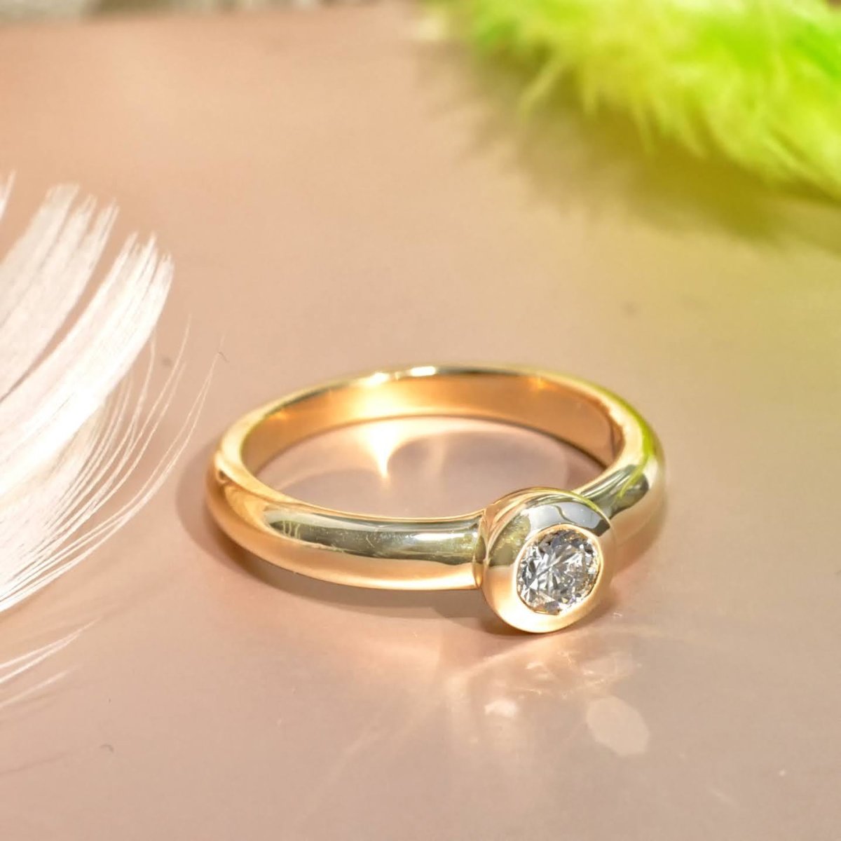 0.35-1.50 CT Round Cut Natural Diamonds - Solitaire Rings