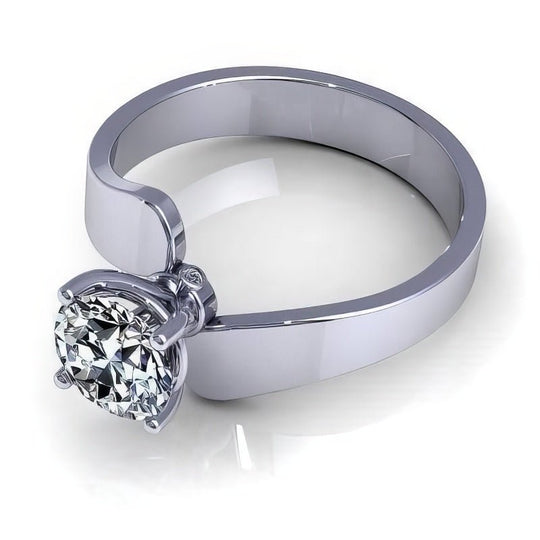 0.35-1.50 CT Round Cut Diamonds - Solitaire Ring