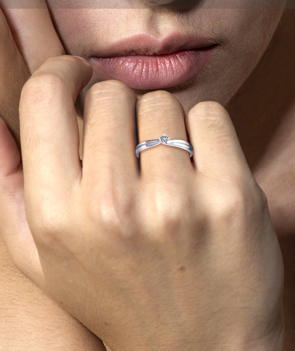 0.35-1.50 CT Round Cut Natural Diamonds - Solitaire Rings