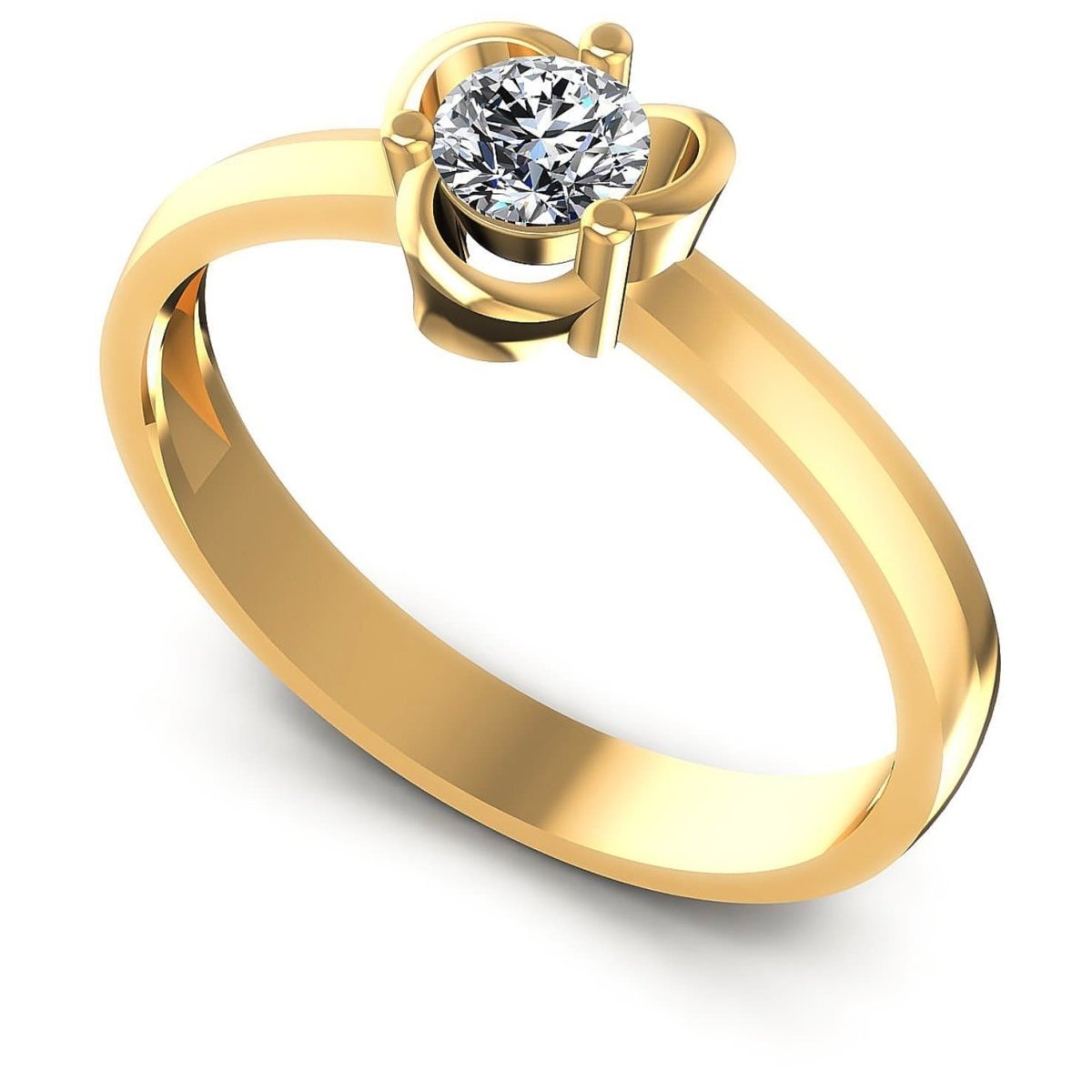 0.35-1.50 CT Round Cut Natural Diamonds - Solitaire Rings