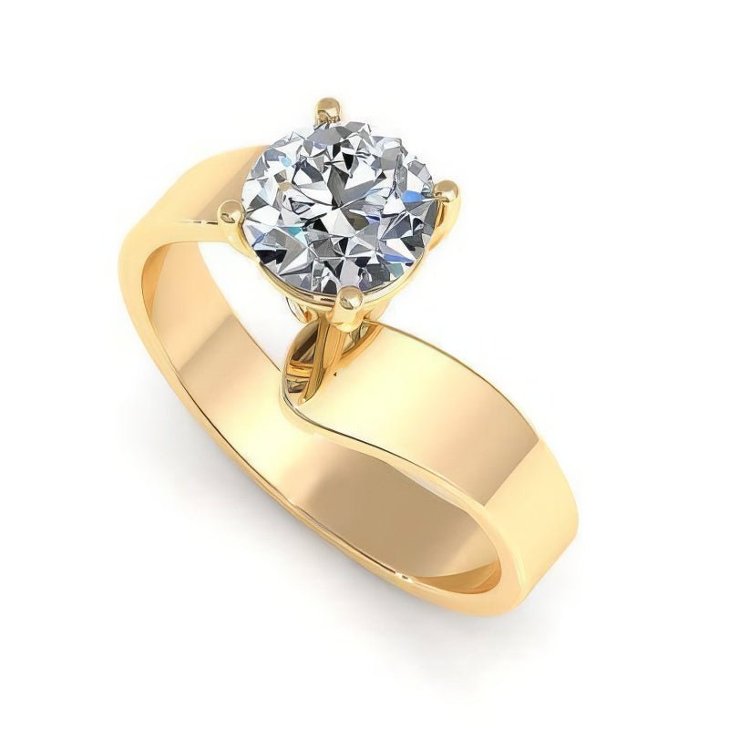 0.35-1.50 CT Round Cut Natural Diamonds - Solitaire Rings