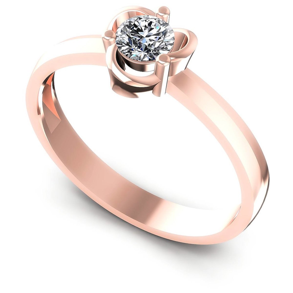 0.35-1.50 CT Round Cut Natural Diamonds - Solitaire Rings