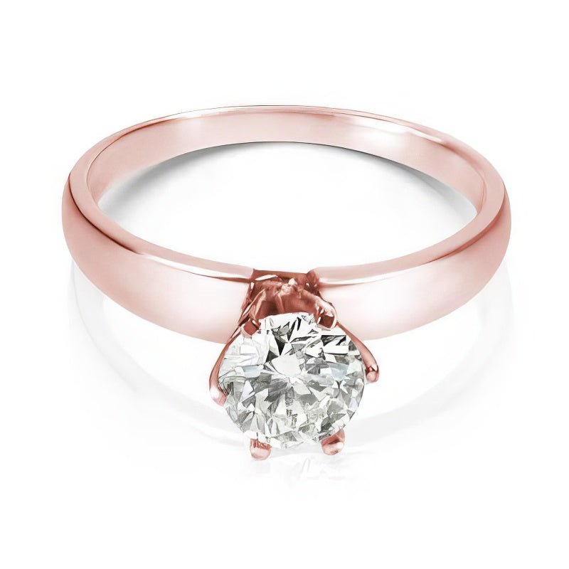 0.35-1.50 CT Round Cut Natural Diamonds - Solitaire Rings