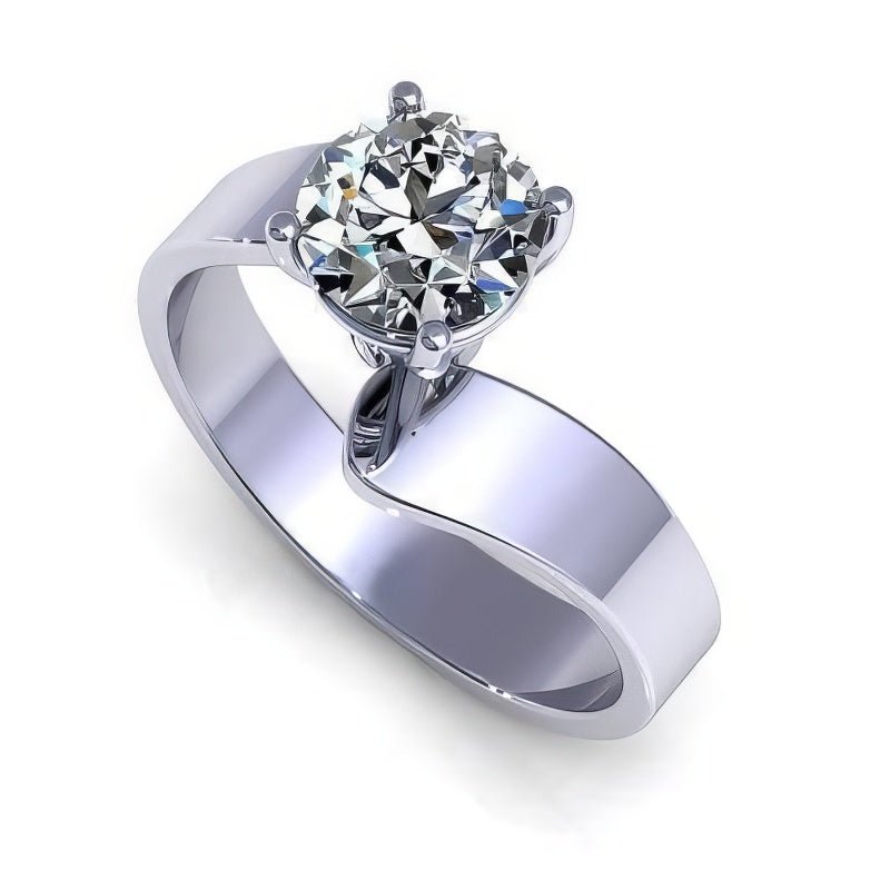 0.35-1.50 CT Round Cut Natural Diamonds - Solitaire Rings