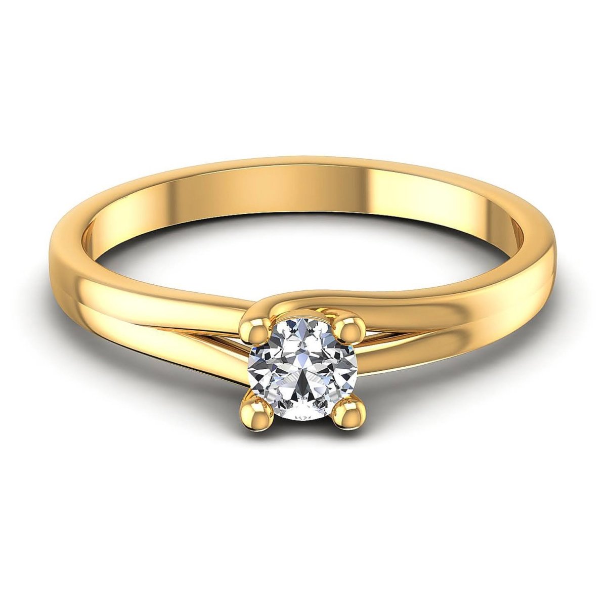 0.35-1.50 CT Round Cut Natural Diamonds - Solitaire Rings