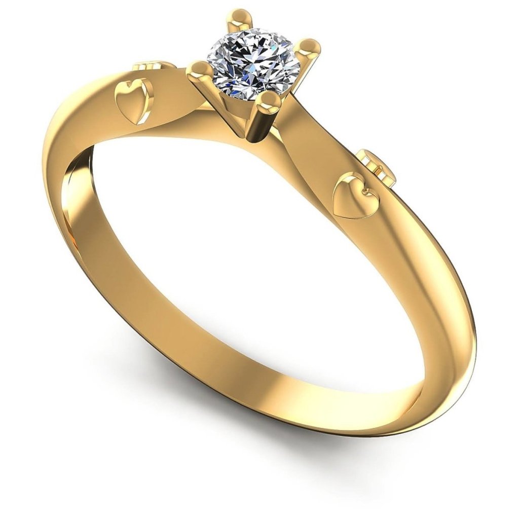 0.35-1.50 CT Round Cut Natural Diamonds - Solitaire Rings
