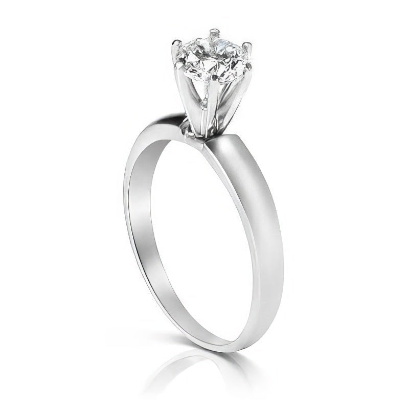 0.35-1.50 CT Round Cut Natural Diamonds - Solitaire Rings