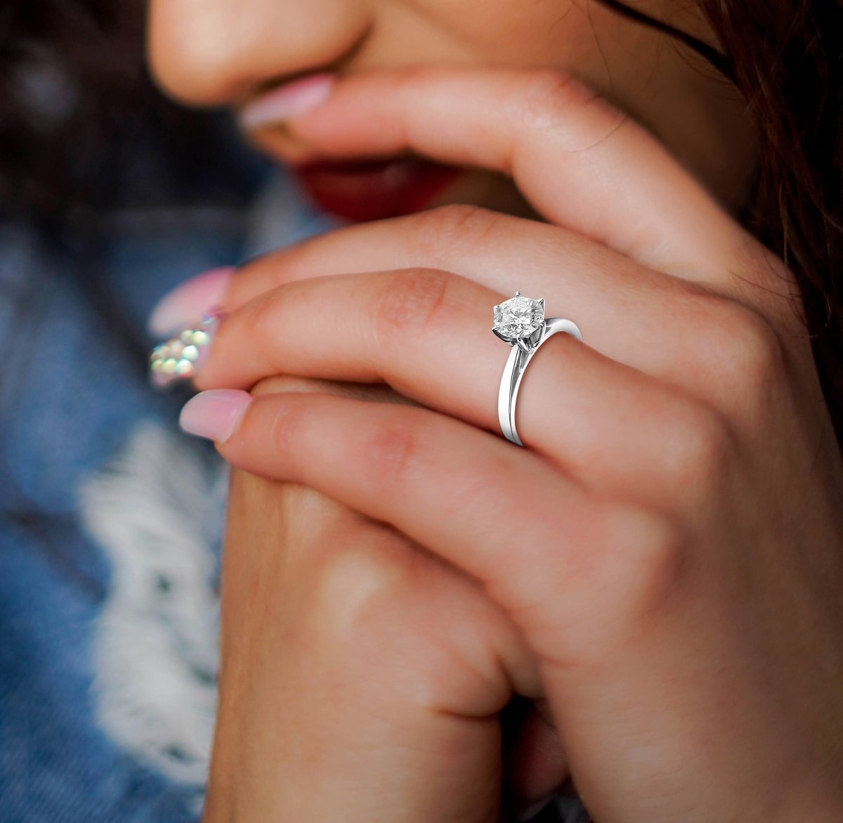 0.35-1.50 CT Round Cut Natural Diamonds - Solitaire Rings