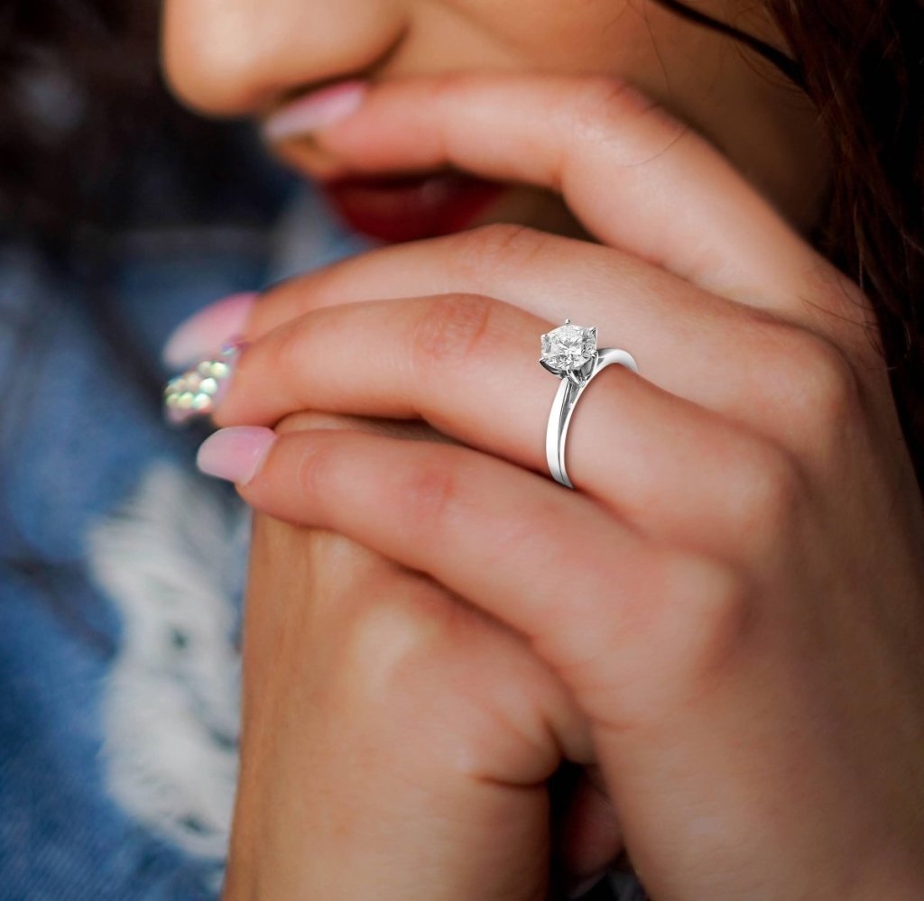 0.35-1.50 CT Round Cut Natural Diamonds - Solitaire Rings