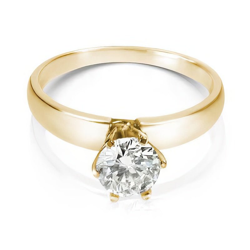 0.35-1.50 CT Round Cut Natural Diamonds - Solitaire Rings