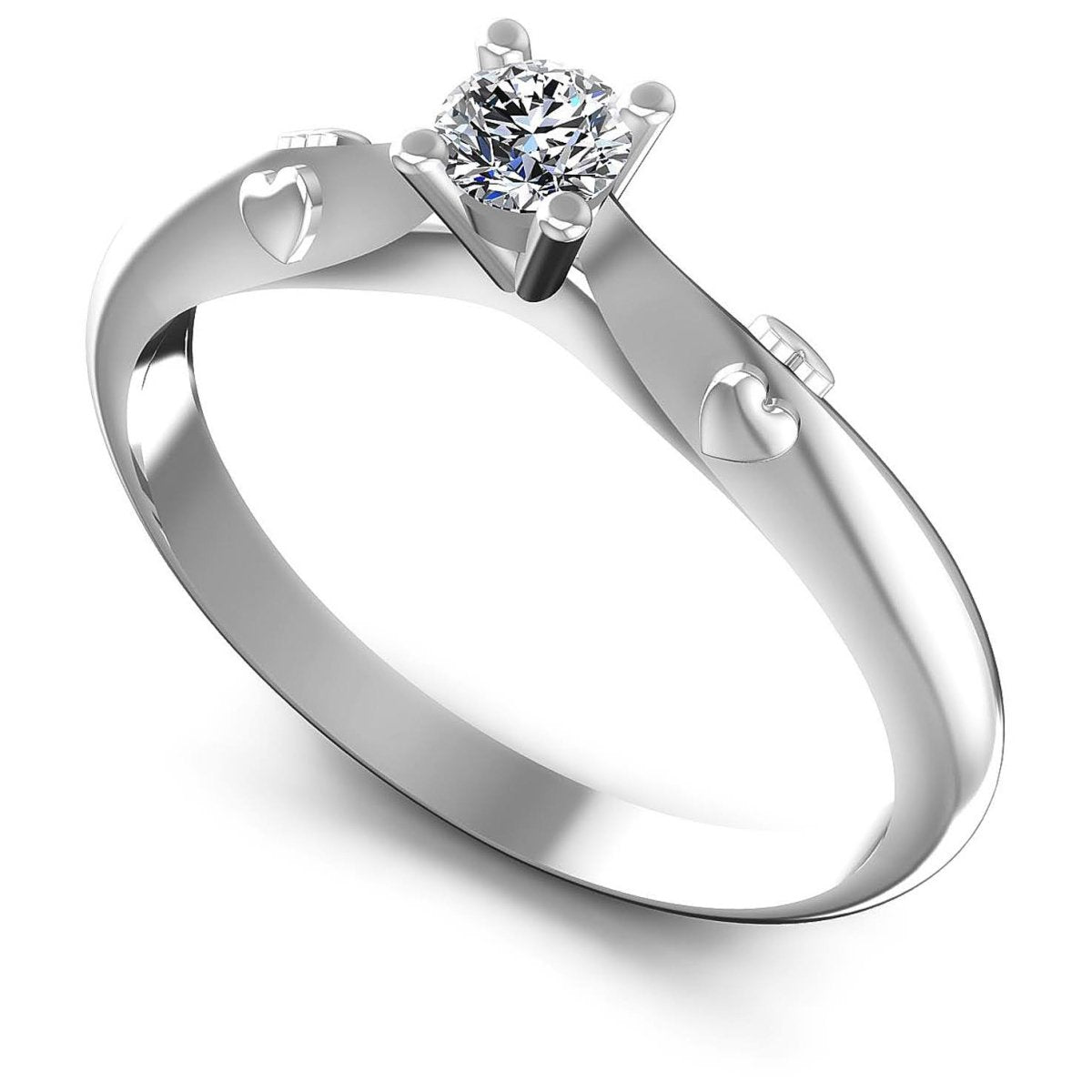 0.35-1.50 CT Round Cut Natural Diamonds - Solitaire Rings