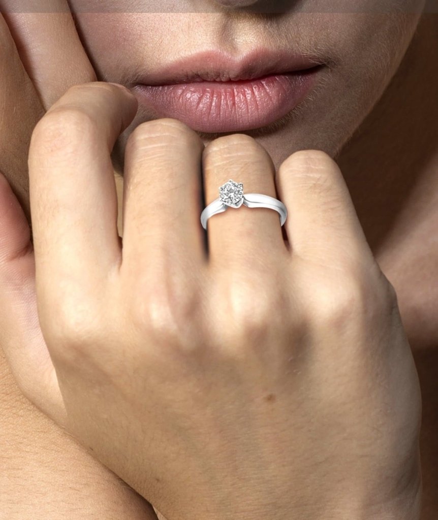 0.35-1.50 CT Round Cut Natural Diamonds - Solitaire Rings