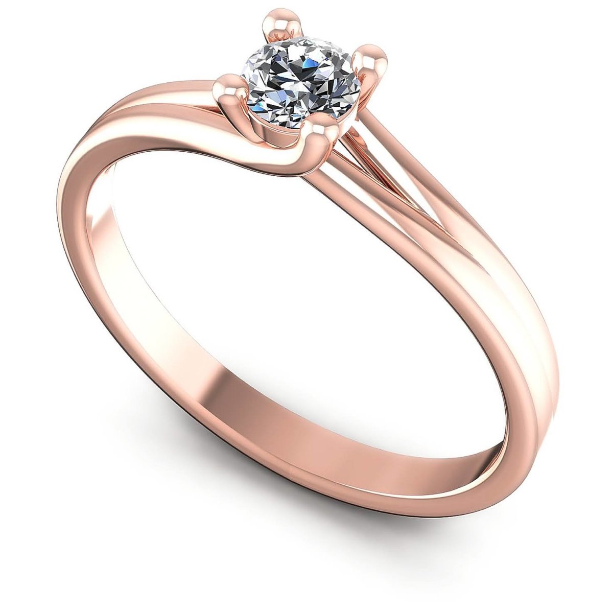 0.35-1.50 CT Round Cut Natural Diamonds - Solitaire Rings