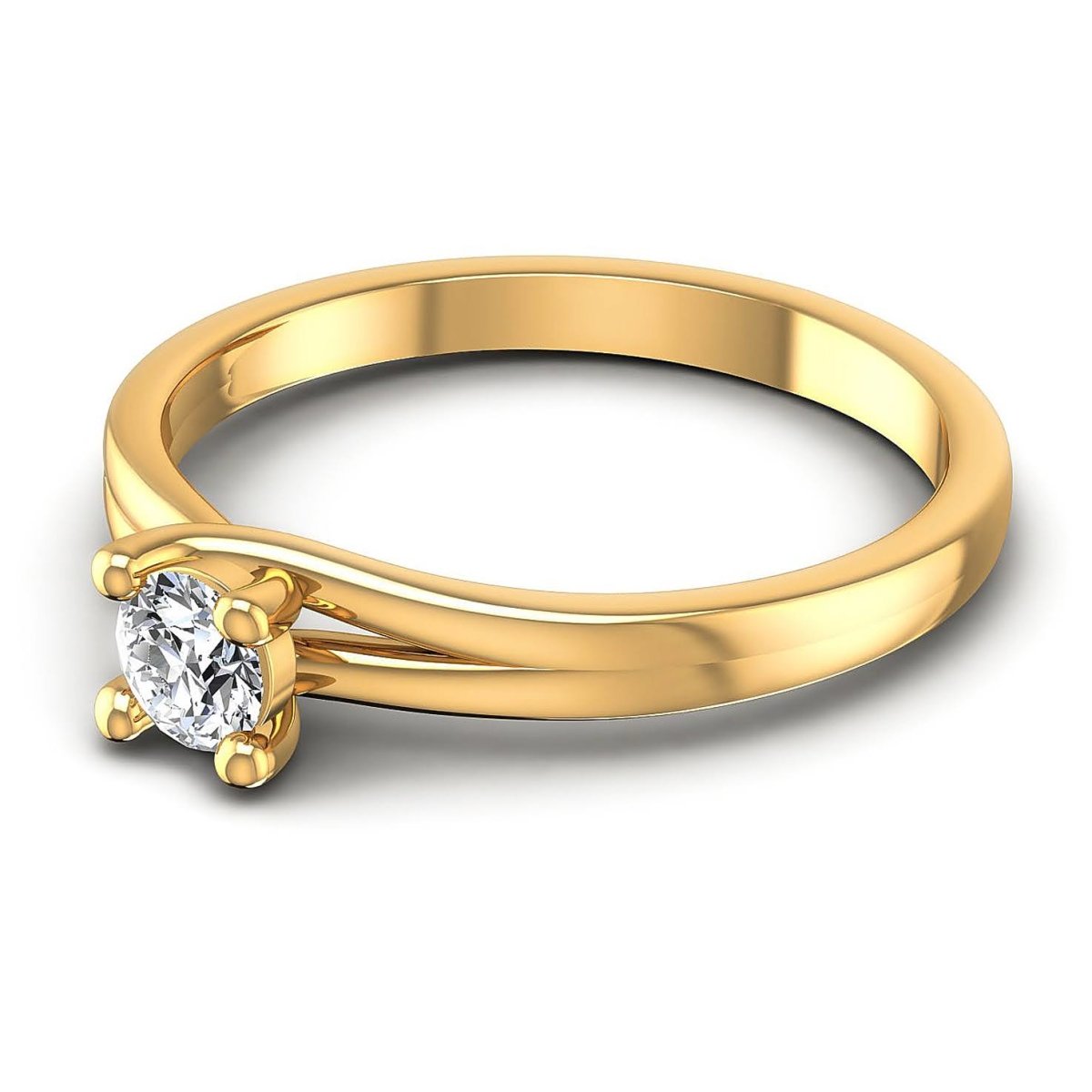 0.35-1.50 CT Round Cut Natural Diamonds - Solitaire Rings