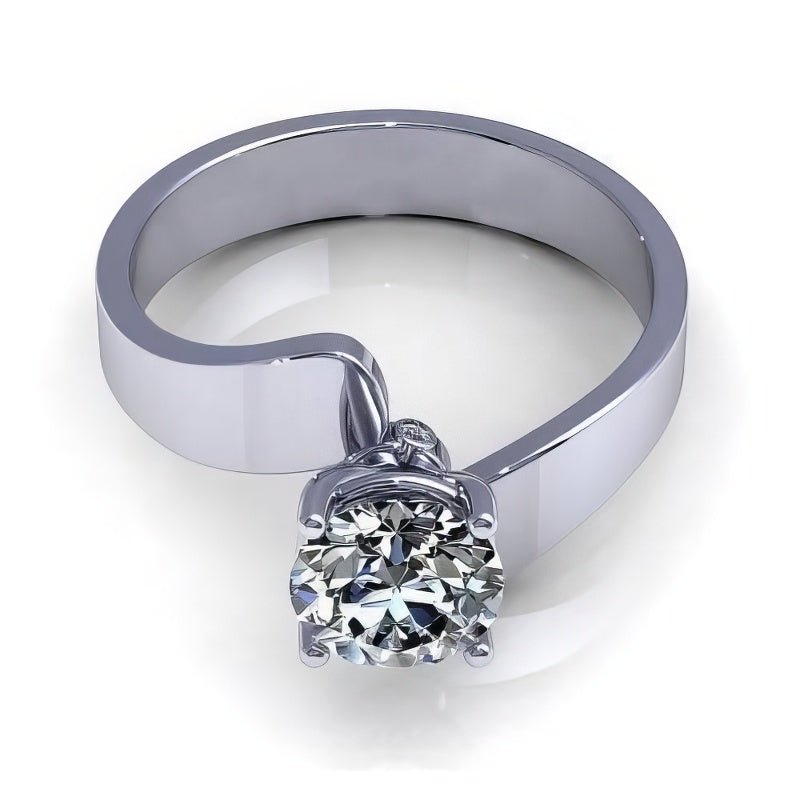 0.35-1.50 CT Round Cut Natural Diamonds - Solitaire Rings