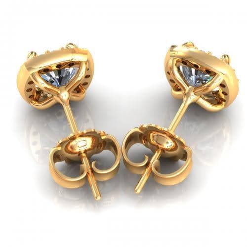0.35-2.10 CT Round & Cushion Cut Diamonds - Stud Earrings - Primestyle.com
