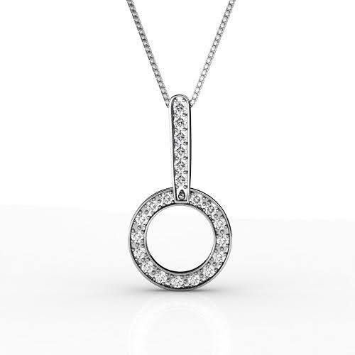 0.35 CT Round Cut Diamonds - Diamond Pendant - Primestyle.com