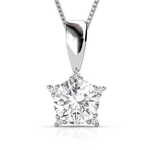 0.35 CT Round Cut Natural Diamonds - Diamond Pendants - Primestyle.com
