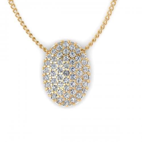 0.35 CT Round Cut Diamonds - Diamond Pendant - Primestyle.com