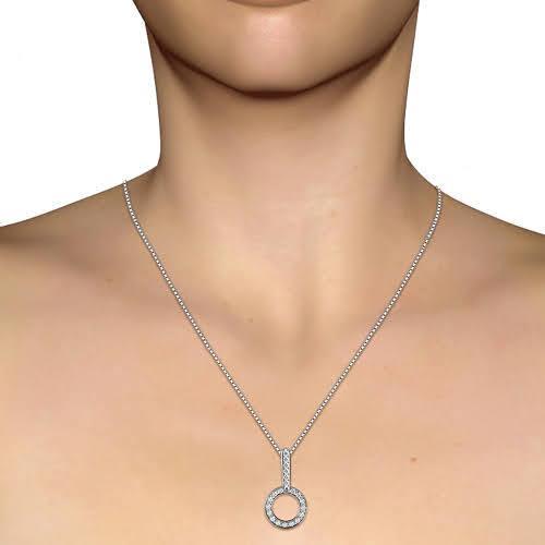 0.35 CT Round Cut Natural Diamonds - Diamond Pendants - Primestyle.com